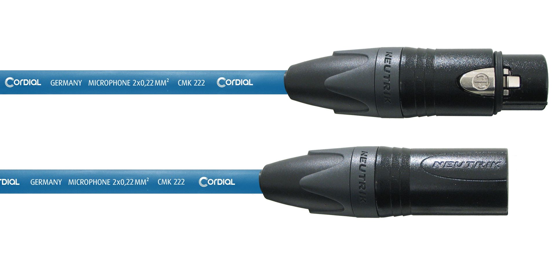 Cordial CPM 10 FM-BL Mikrofonkabel Neutrik XLR male/female, 10 Meter Blau_00052220_