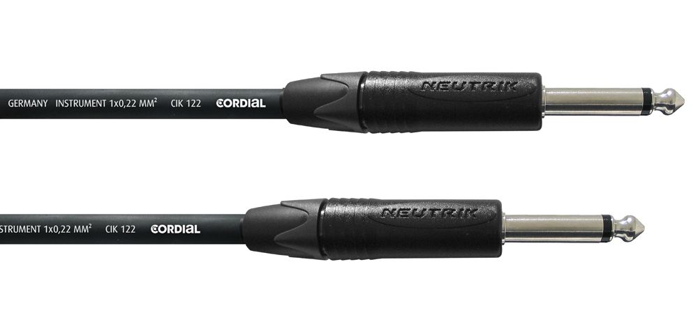 Cordial CPI 6 PP Gitarrenkabel, 6,3mm Klinke/Klinke, Neutrik, 6m , schwarz  _00028948_