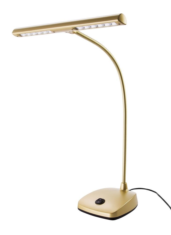 K&M 12297 LED-Pianoleuchte Gold Klavierleuchte mit 12 Power LED_00031565_