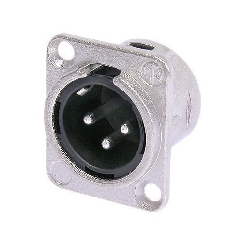 XLR Neutrik NC3MD-L-1, XLR 3-polige Einbaustecker, male, vernickelt