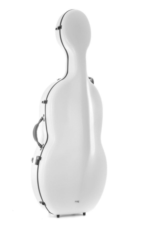 Cello-Etui weiß 4/4 Polycarbonat 4,6 kg  - abnehmbare Rucksackriemen Cello Case 