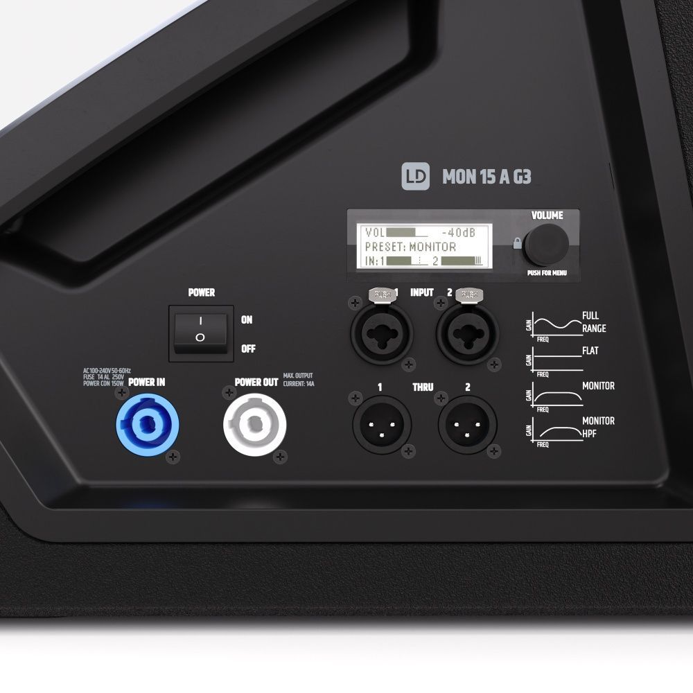 LD Systems MON 15 A G3 Bühnenmonitor aktiv 15" Coaxlautsprecher mit DynX DSP_00052440_
