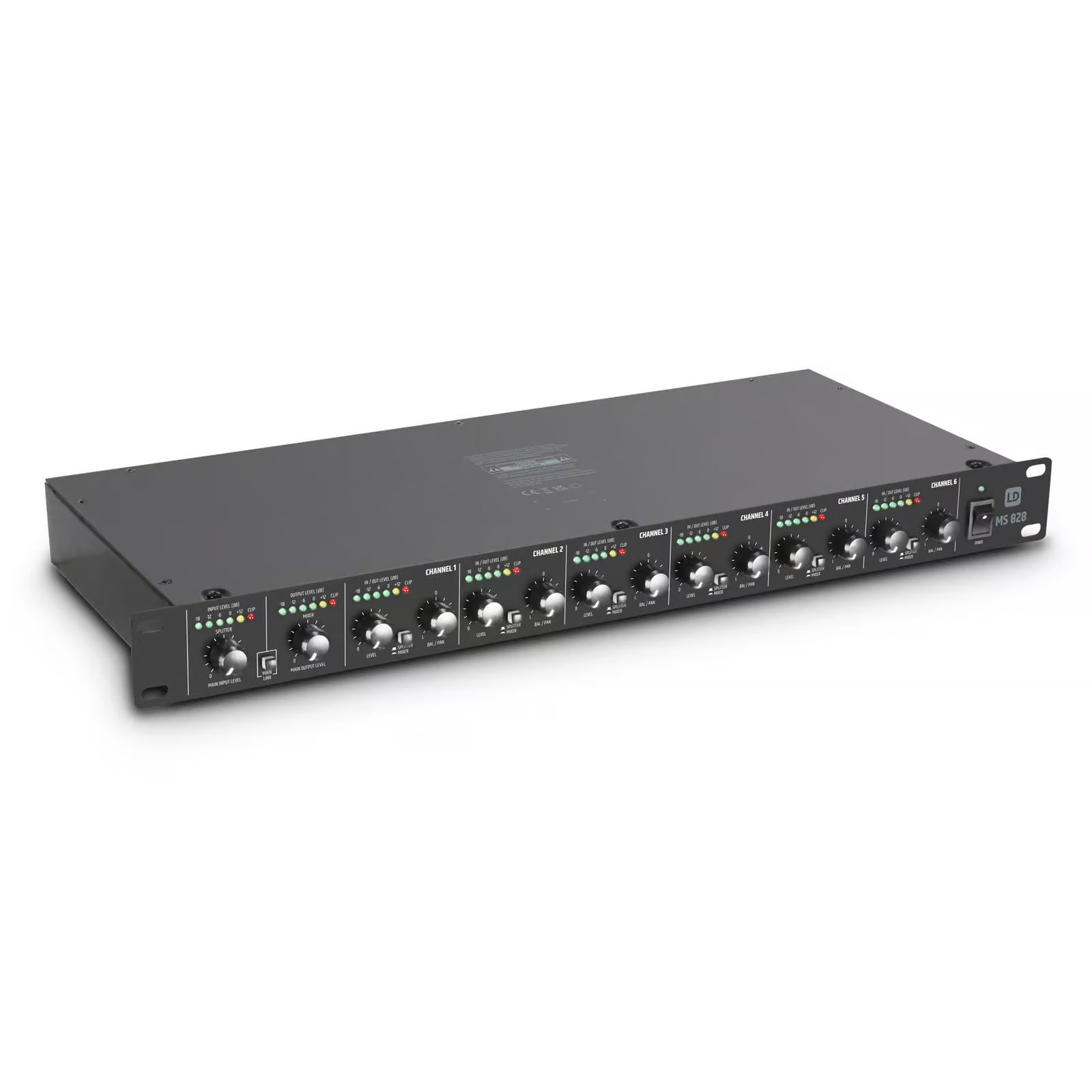 LD Systems MS 828  19" 8-Kanal Splitter/Mixer