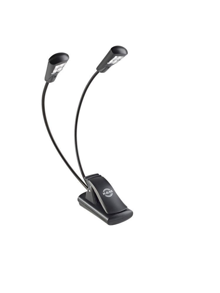 K&M 12246 Notenpultleuchte Double 4 LED Flex, ohne Netzteil ! inkl. Batterien_00035920_