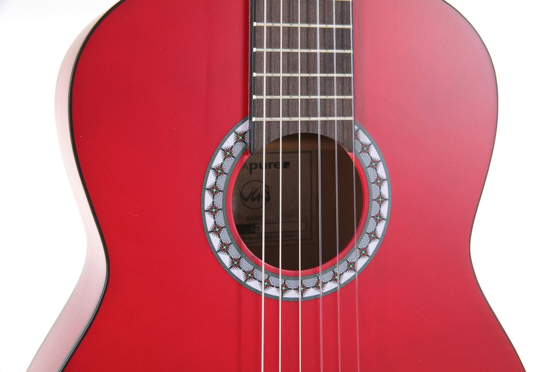 GEWA PURE Klassikgitarre Basic 1/2 Transparent Rot