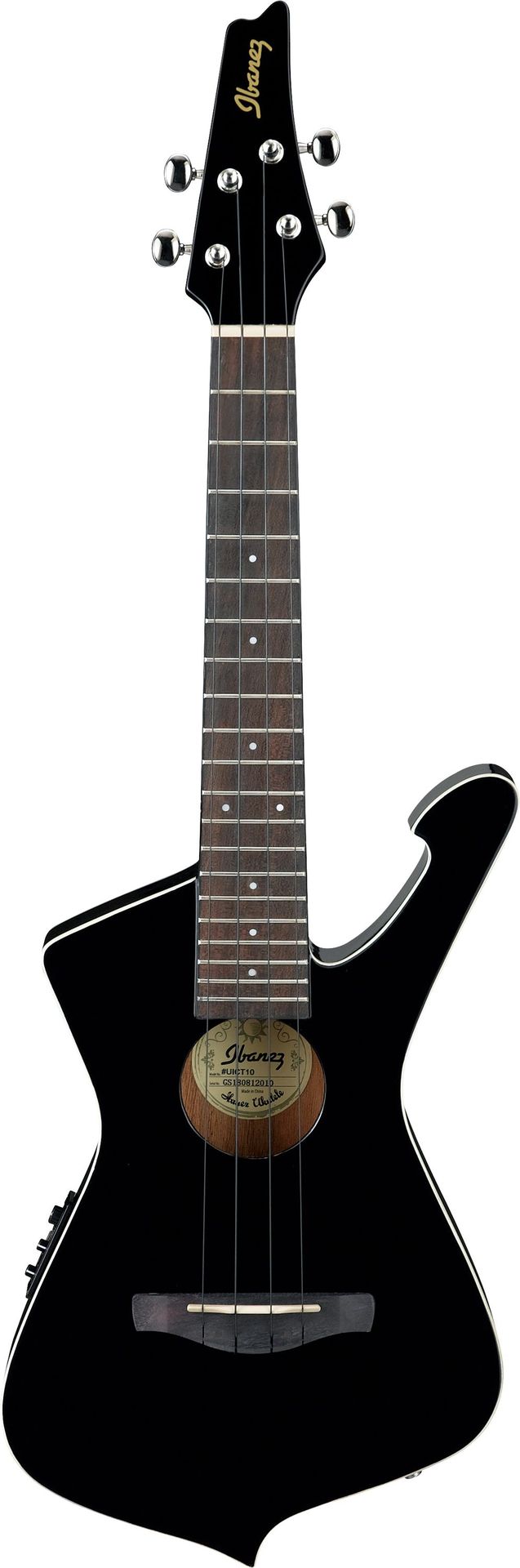 Ibanez UICT10-BK Iceman Body Shape Tenor Ukulele mit PU & Gigbag