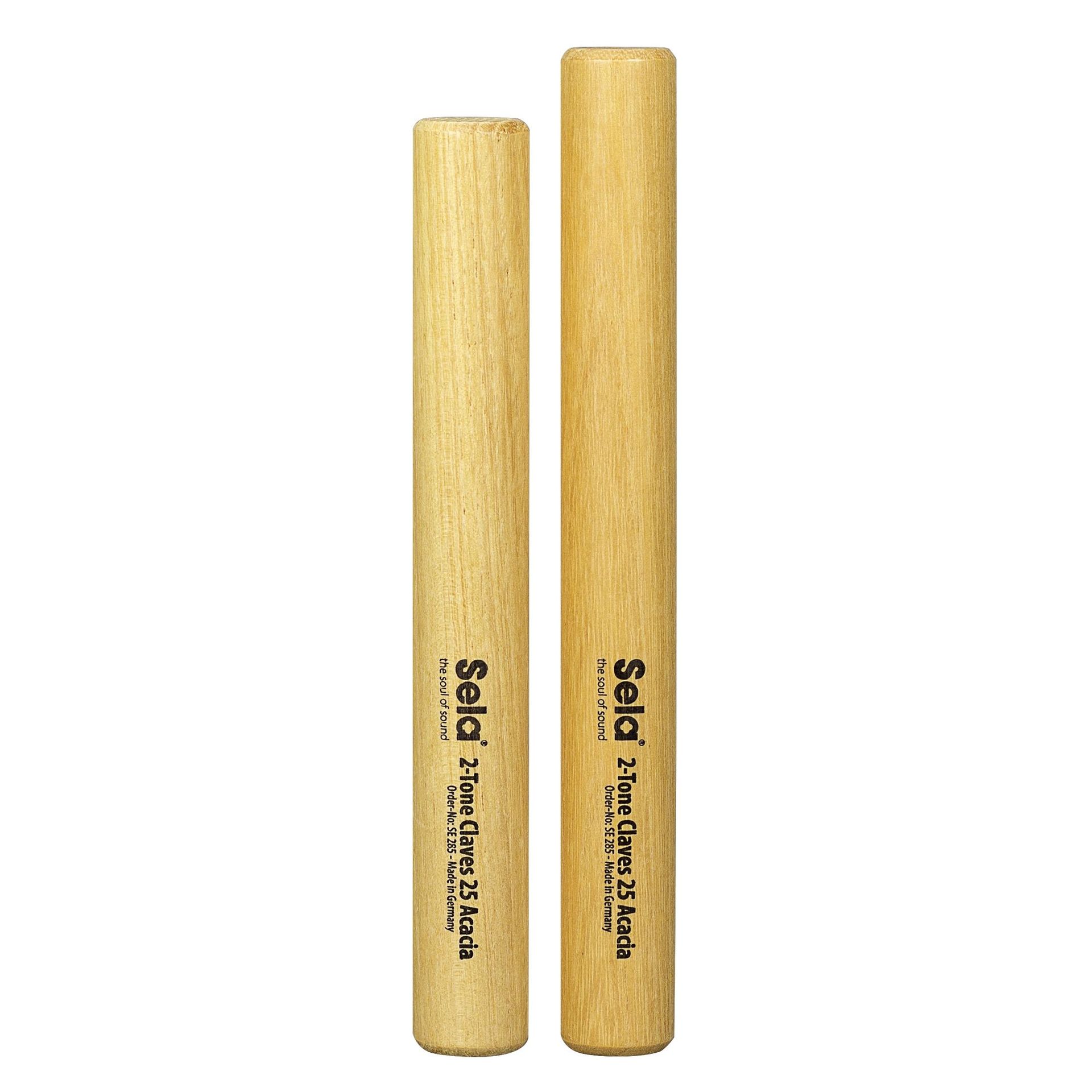 SELA SE 285 Akazie 2-Tone Claves 25 Klanghölzer