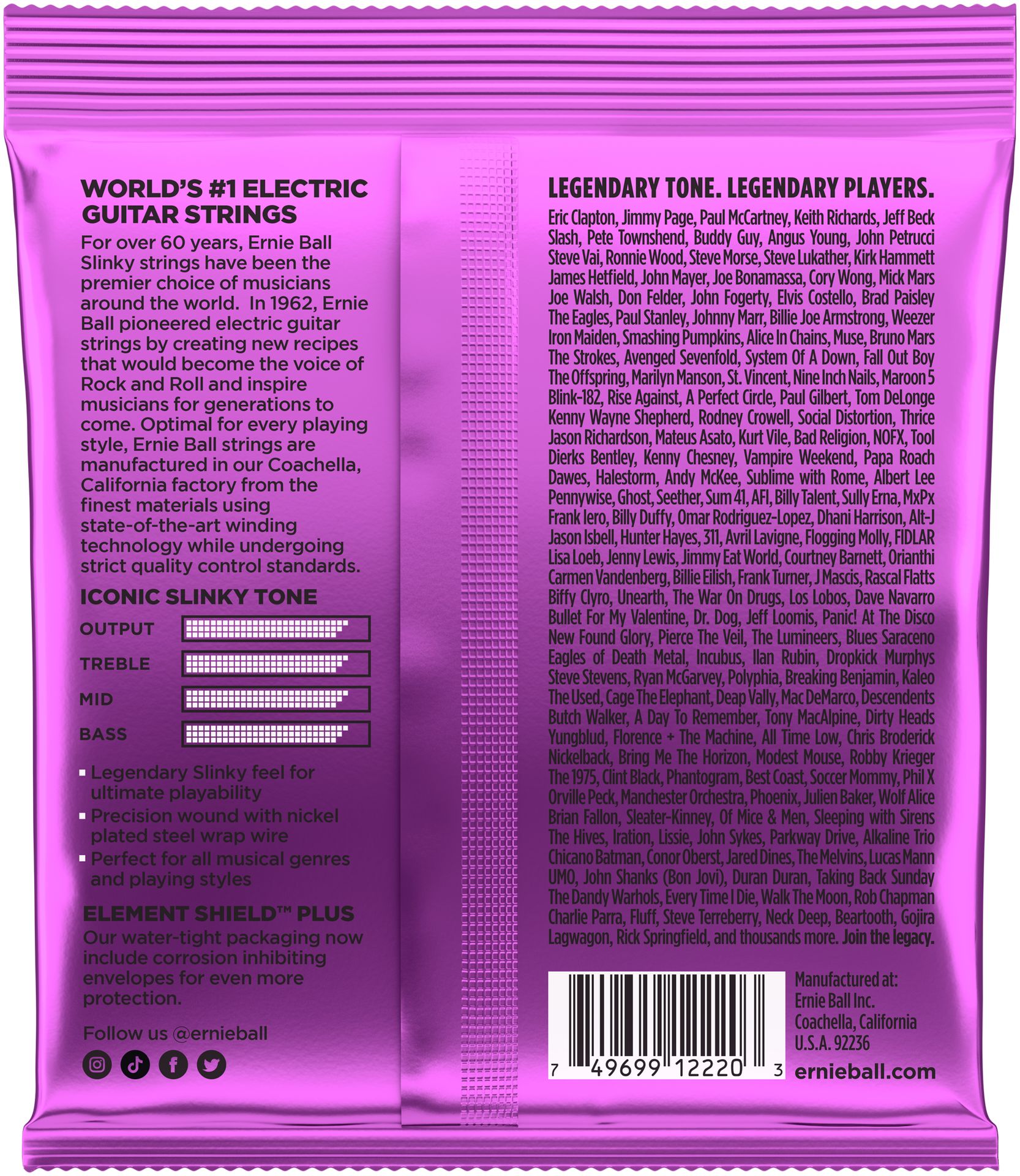 Ernie Ball EB-2220 E-Gitarren Saiten,Power Slinky .011-.048_00040227_