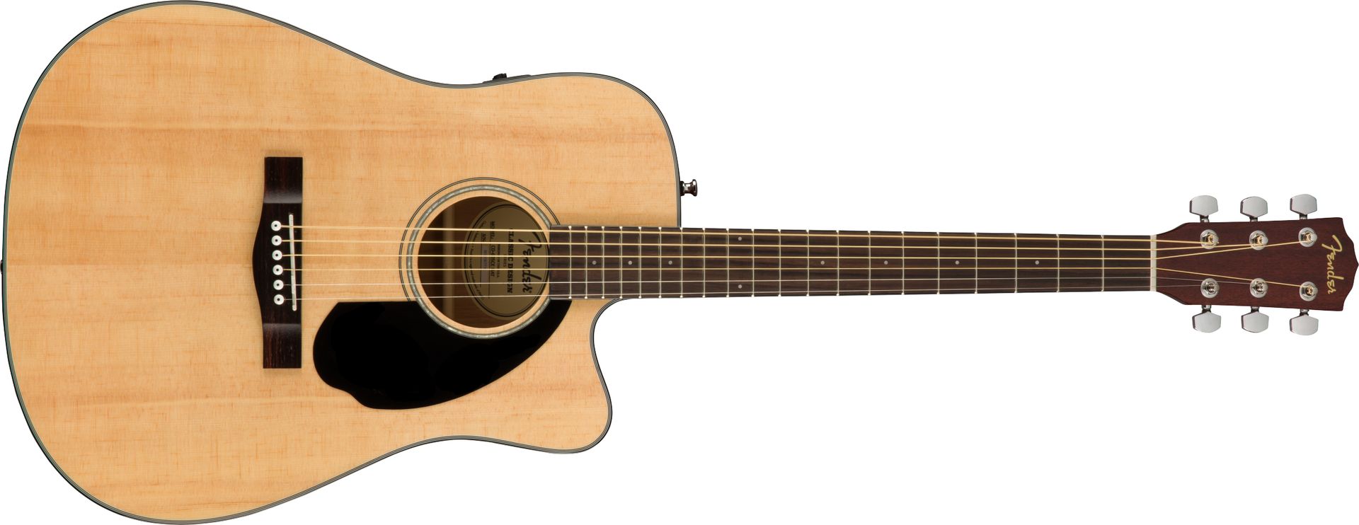 Fender CD-60 SCE NAT WN Akustikgitarre mit Pickup Natur