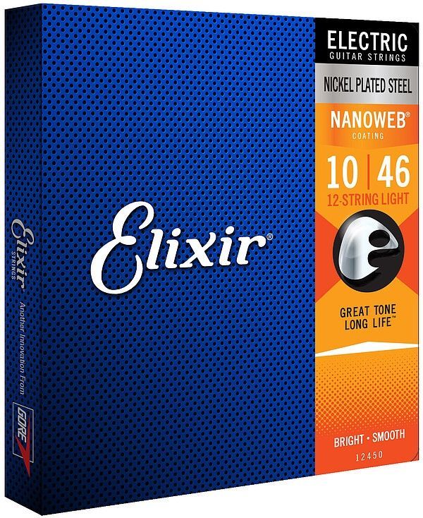 Elixir E-Gitarren 12-String Saiten Nanoweb 10-46