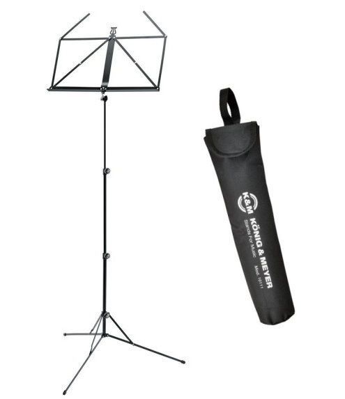 K&M 101 Notenpult SET schwarz mit passender Tragetasche 10100_00032342_