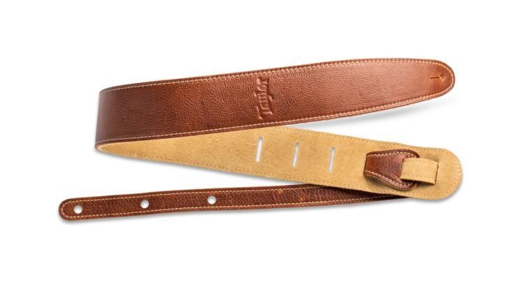 Taylor 2.5" Leather Gitarrengurt Chocolate Brown- Suede Back