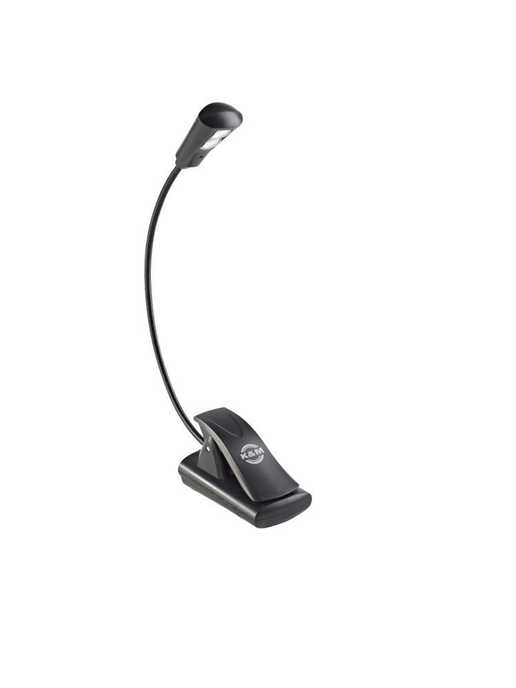 K&M 12242 2 LED Flexlight Notenpultleuchte/Leseleuchte  schwarz, inkl. Batterien_00035916_