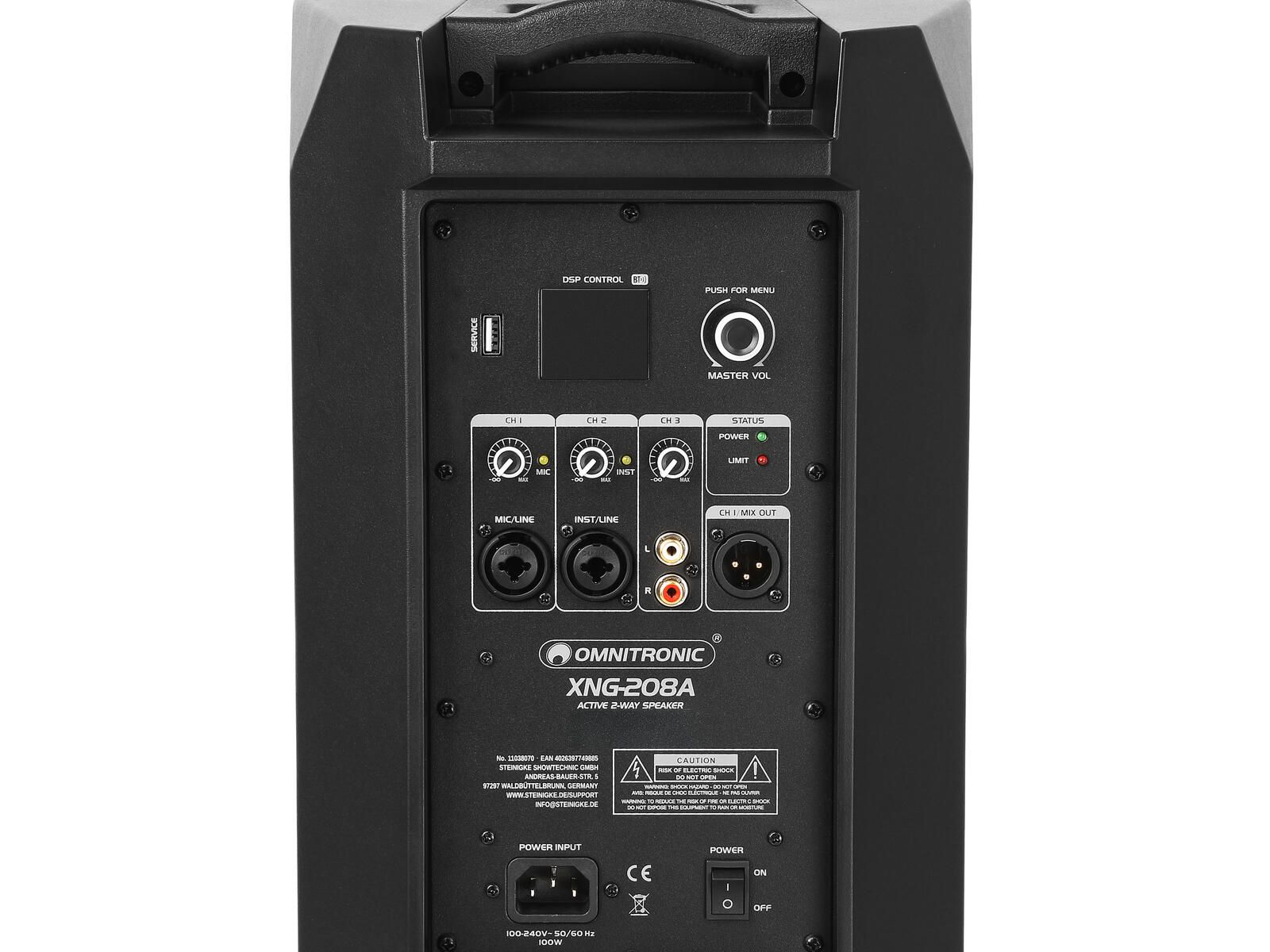 OMNITRONIC XNG-208A  Aktivbox 8/2 mit Bluetooth