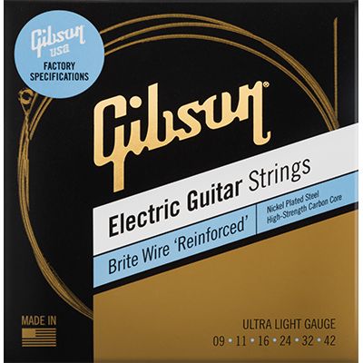 Brite Wire 'Reinforced' Electric Guitar Strings, Ultra Light Gauge 9-42_00041307_
