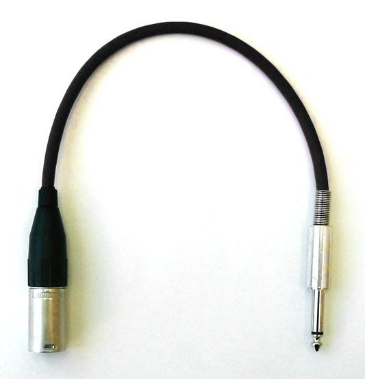 Mikrofonkabel Amphenol XLR male/ 6,3mm Klinkenstecker, 0,5 Meter, schwarz _00017010_