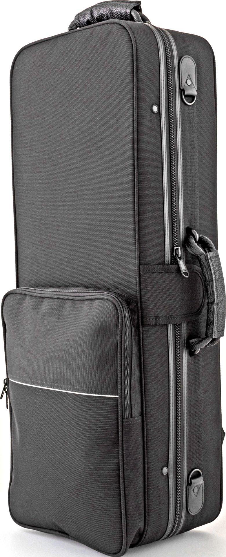 Koffer-Etui Tenorsaxophon "Retro" schwarz Rechteckform mit Rucksackgurten