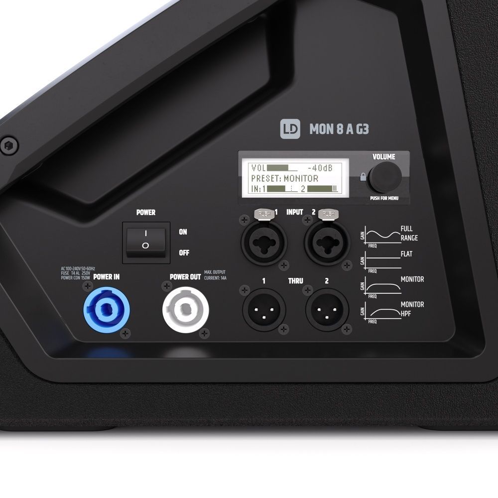LD Systems MON 8 A G3 Bühnenmonitor aktiv 8" Coaxlautsprecher mit DynX DSP_00052438_