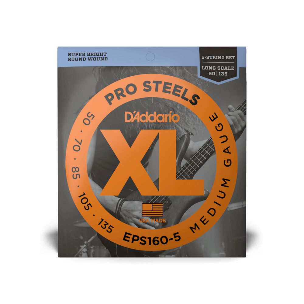 D'Addario EPS160-5 E-Bass Saiten, Prosteels 5 String Bass 050-135