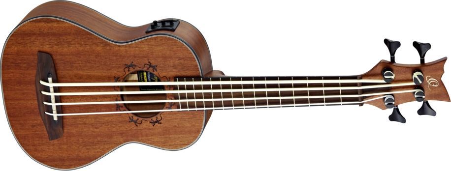 Ortega Lizzy BS GB Bass- Ukulele mit Pickup  Mahagonikorpus  incl. Tasche