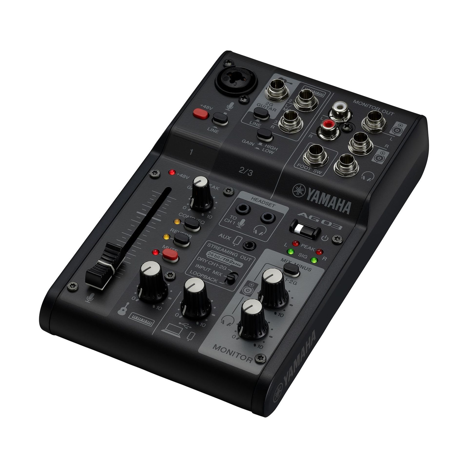 Yamaha AG03 MK2 BK Mixer mit internem USB 2.0 Audiointerface Farbe: schwarz_00051291_