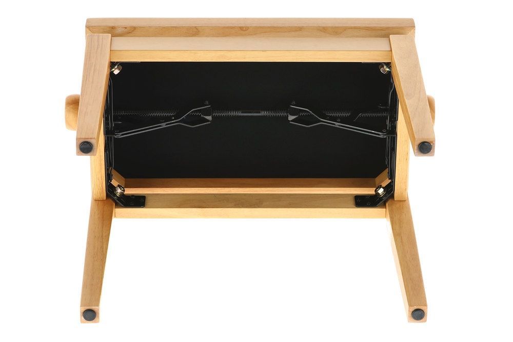 Markstein Klavierbank DELUXE Natur matt, Sitzbezug schwarz, verstellbar 