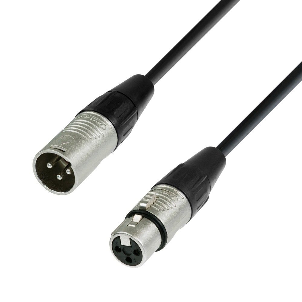 DMX-Kabel  XLR male/female, 3 pol. 3 Meter, schwarz _00050465_