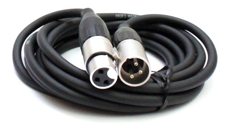 Mikrofonkabel Amphenol XLR male/female, 3 Meter, schwarz