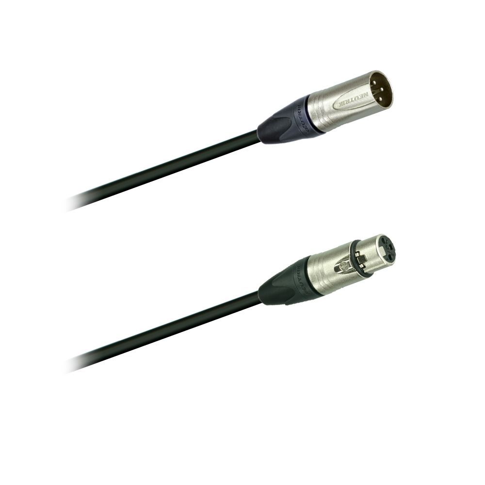 DMX-Kabel Neutrik XLR male/female, 3 pol. 3 Meter, für Lichtsteuerung, schwarz_00051562_
