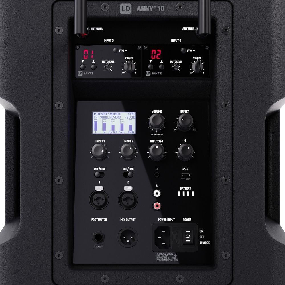 LD Systems ANNY 10 HHD 2 B8 Akkubetriebene Bluetooth-Lautsprecherbox _00053504_