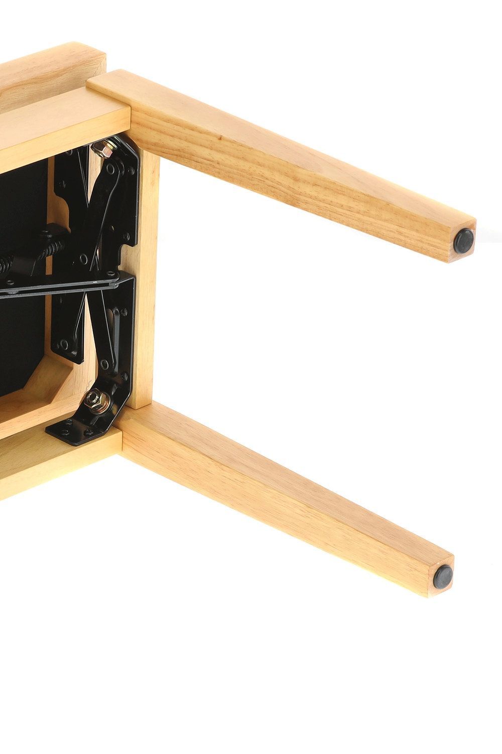 Markstein Klavierbank DELUXE Natur matt, Sitzbezug schwarz, verstellbar 