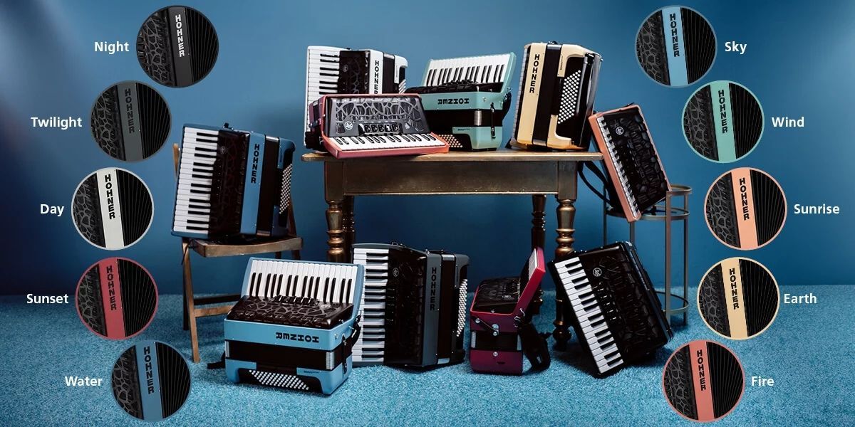 Hohner MY COLOR Bravo III 72 Sky Akkordeon HOA166153 72 Bässe, silent Key_00053612_