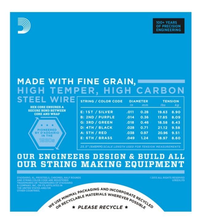 D'Addario EXL115 E-Gitarren Saiten .011-.049_00042034_