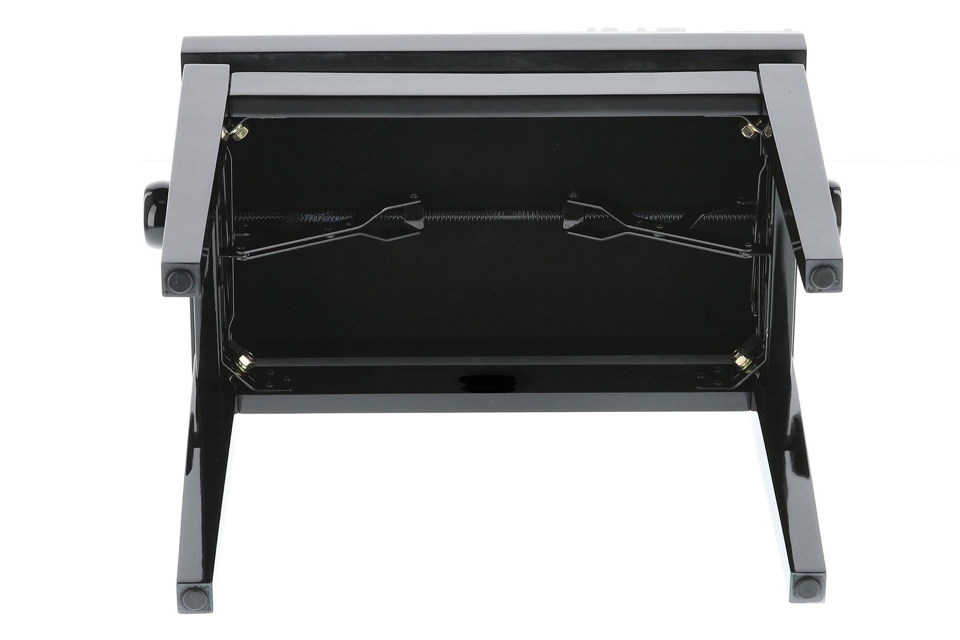 Markstein Klavierbank DELUXE  schwarz poliert, Sitzbezug schwarz, verstellbar _00040491_