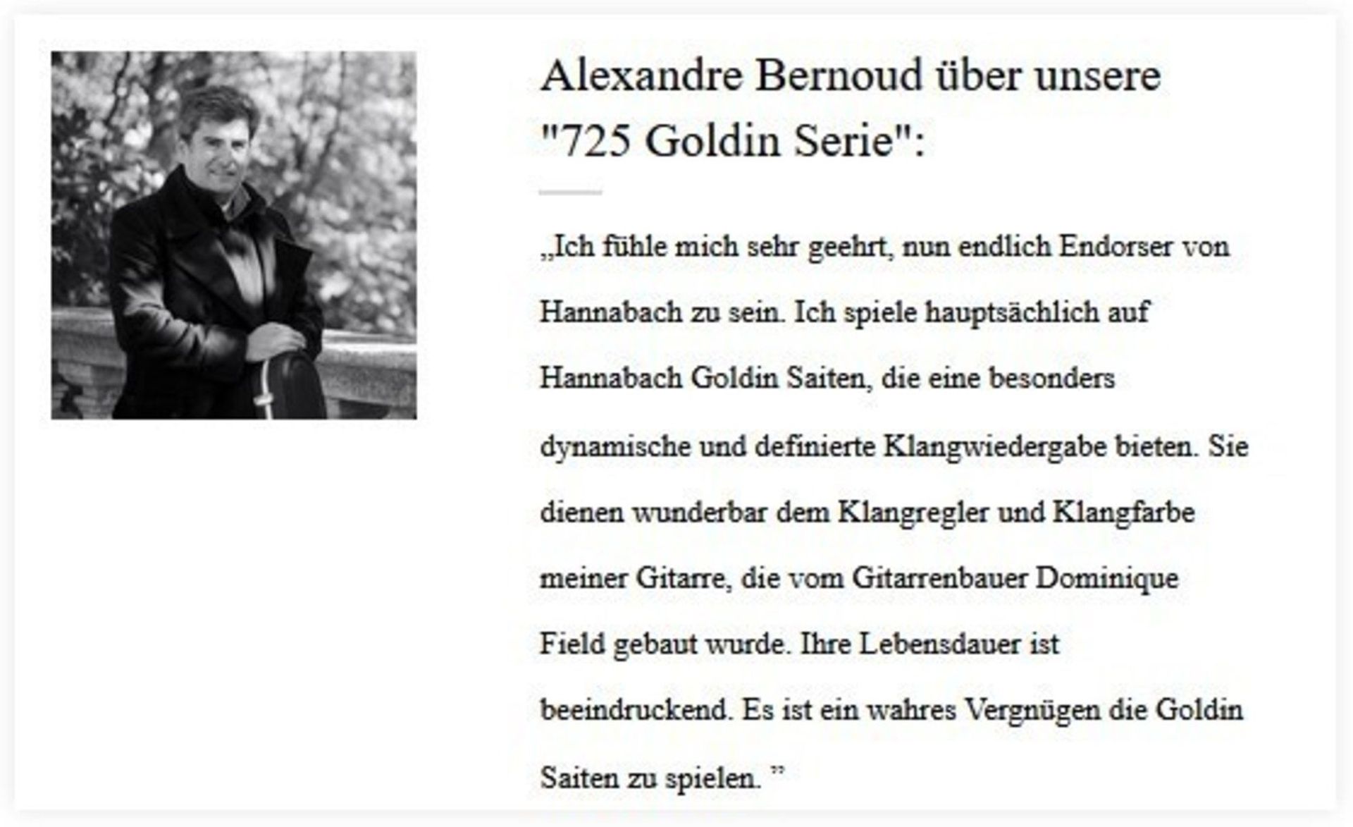 Hannabach Klassikgitarre-Saitensatz 725 Goldin Medium/High Tension