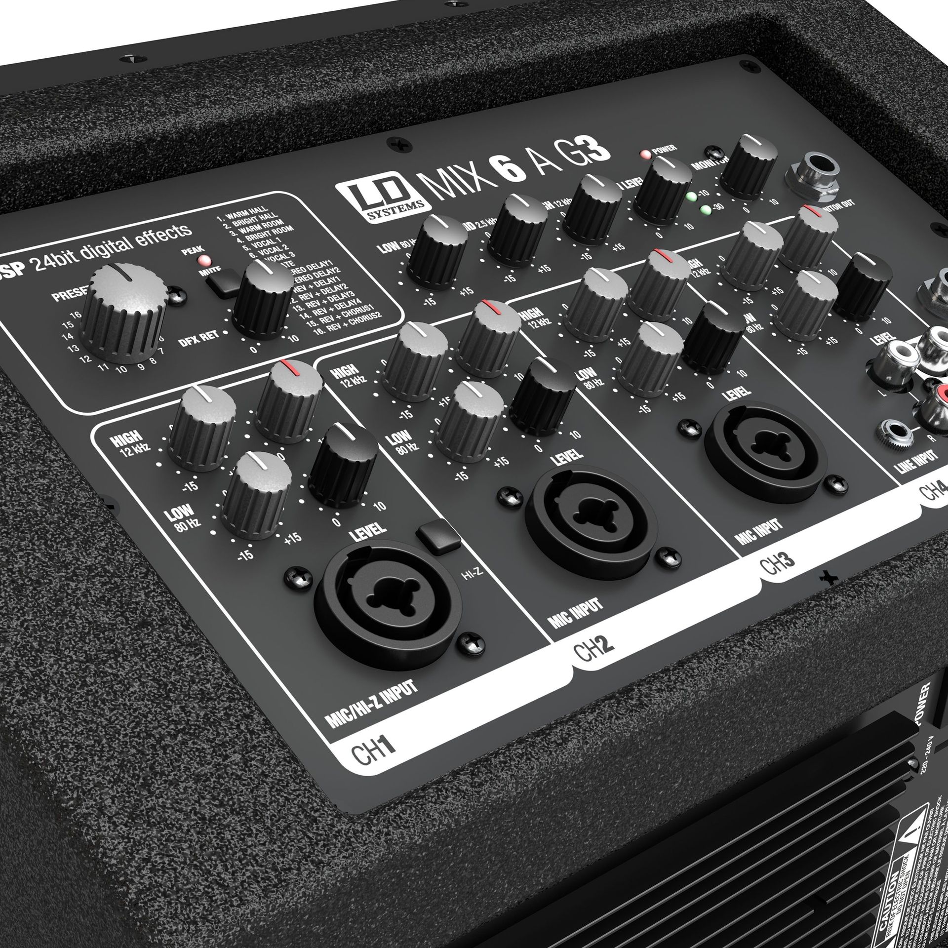 LD Systems Stinger MIX 6 A G3 Aktivbox mit integriertem 4-Kanal-Mixer_00040453_