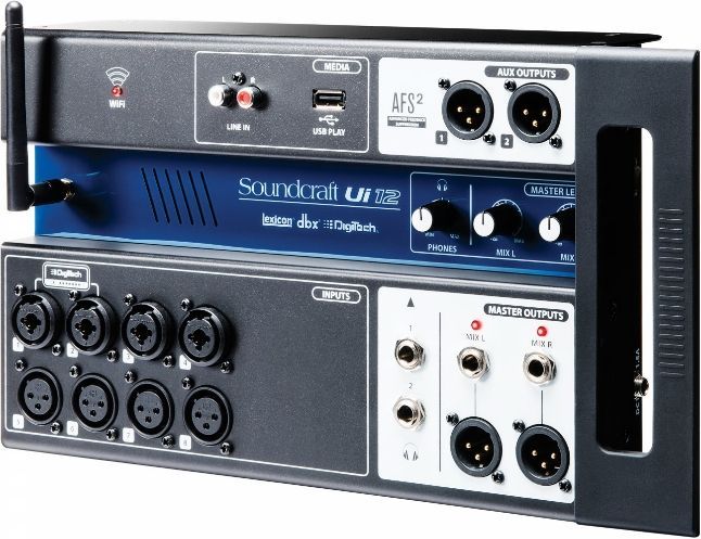 Soundcraft Ui12  Digitalmixer mit Tablet/Smartphone/PC-Steuerung und WiFi 
