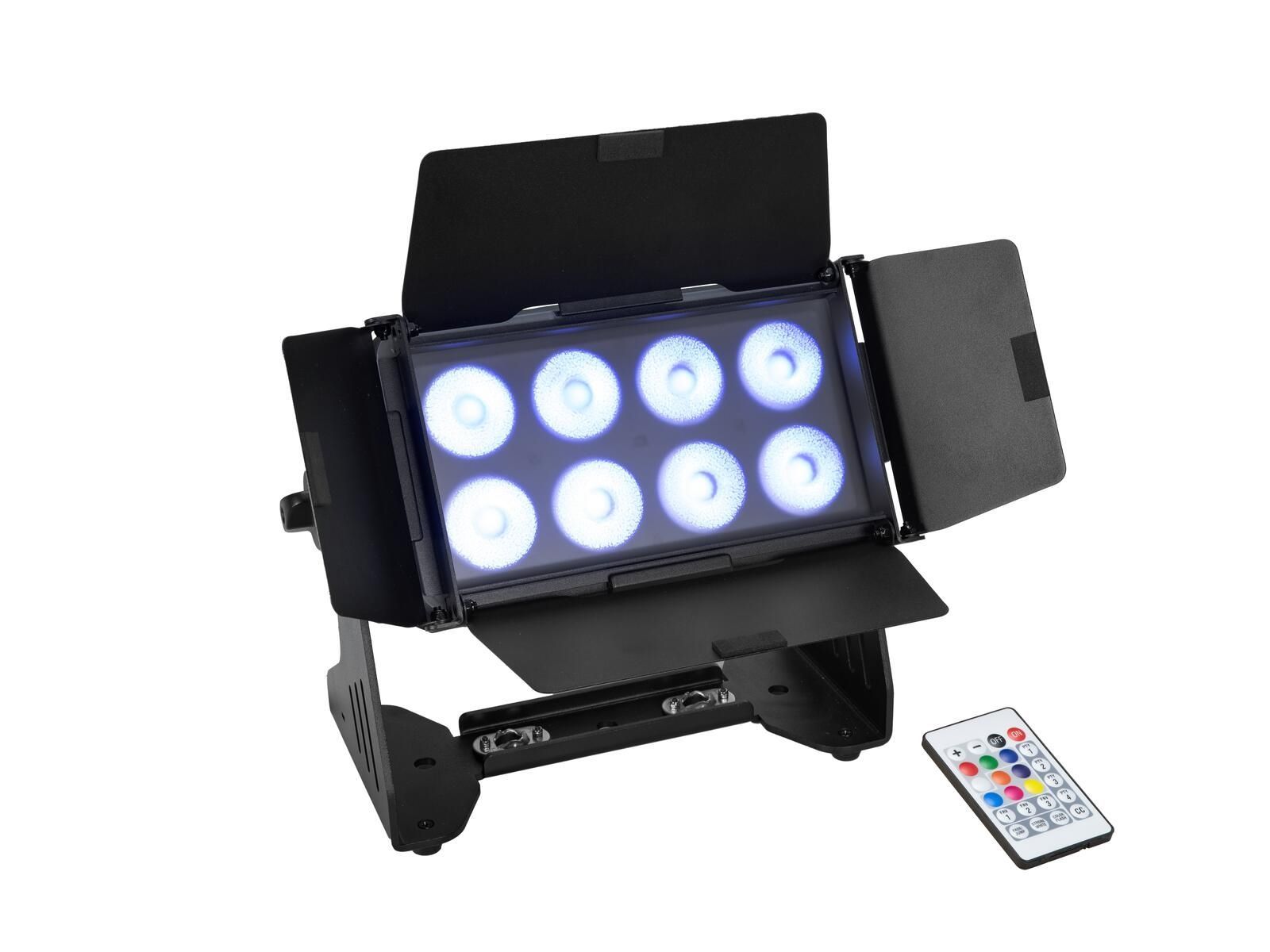 EUROLITE Multiflood IP 8x10W RGBW Wash LED Scheinwerfer Outdoor_00053998_